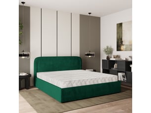 Lit coffre 200x200 cm <strong>MASSENO</strong> <strong></strong> coloris vert