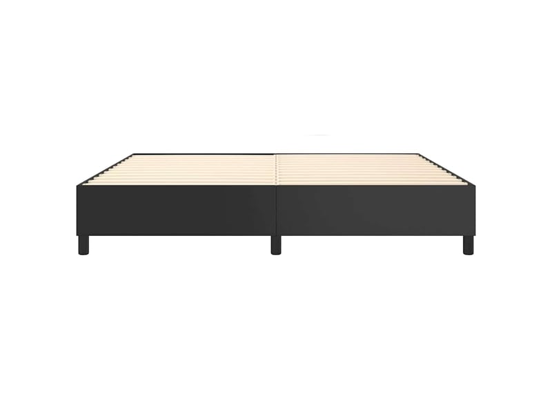  Lit double- lit adulte -  cadre de lit à lattes noir 200x200 cm similicuir  - Conforama D