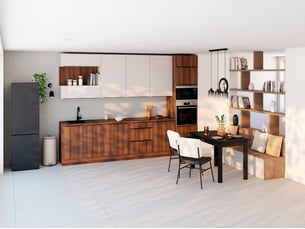 Cuisine sur mesure en kit <strong>Nougat</strong> Cachemire fabriquée en France