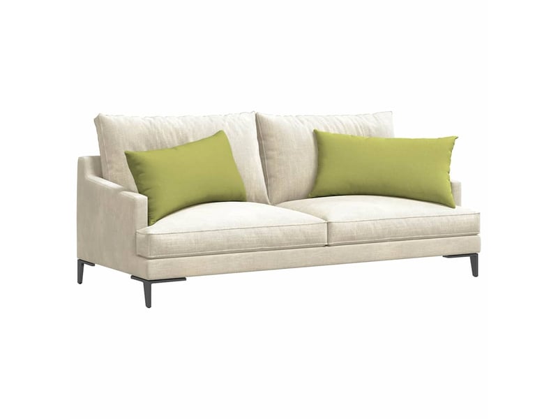  Lot de 2 coussins de canapé, coussins décoratifs tissu vert clair 80 x 40 cm cf58980  - Conforama C