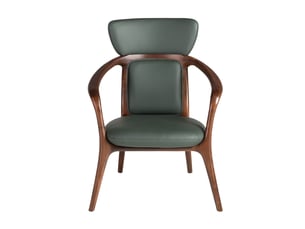Fauteuil fixe <strong>ANGEL CERDA</strong> <strong></strong> Simili vert vendu A l'unité