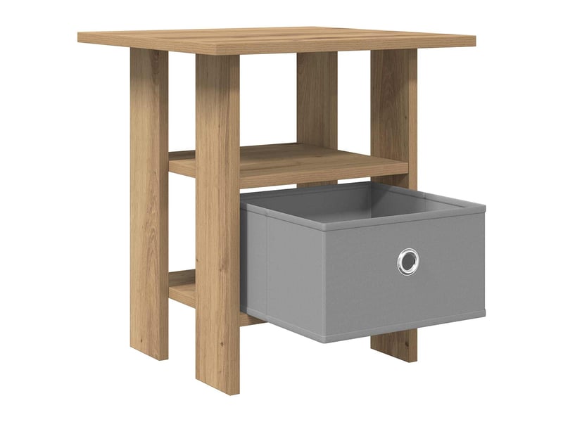 Table de chevet - cabinet de chevet - table de nuit chêne artisanal 41 x 40 x 45 cm - Conforama D