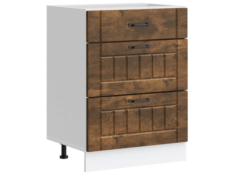  Meuble de rangement, armoire de cuisine lucca chêne fumé bois ingénierie shl5579  - Conforama A