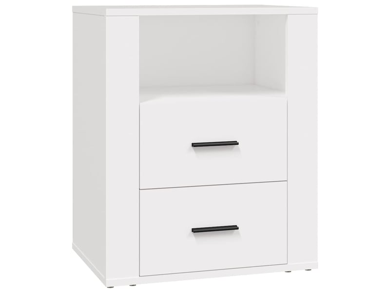  Table de chevet - cabinet de chevet - table de nuit blanc 50x36x60 cm bois d'ingénierie  - Conforama A