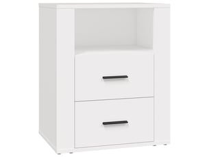 Table de chevet - cabinet de chevet - table de nuit blanc 50x36x60 cm bois d'ingénierie