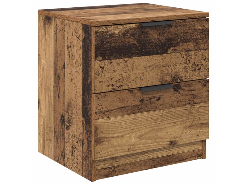  Table de chevet - cabinet de chevet - table de nuit 2 pc bois ancien 45 x 39 x 50cm  - Conforama E