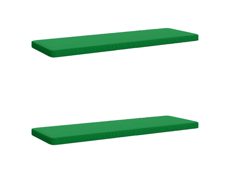  Lot de 2 coussins de banc, coussins d'assise vught 100 % polyester vert cf58201  - Conforama A