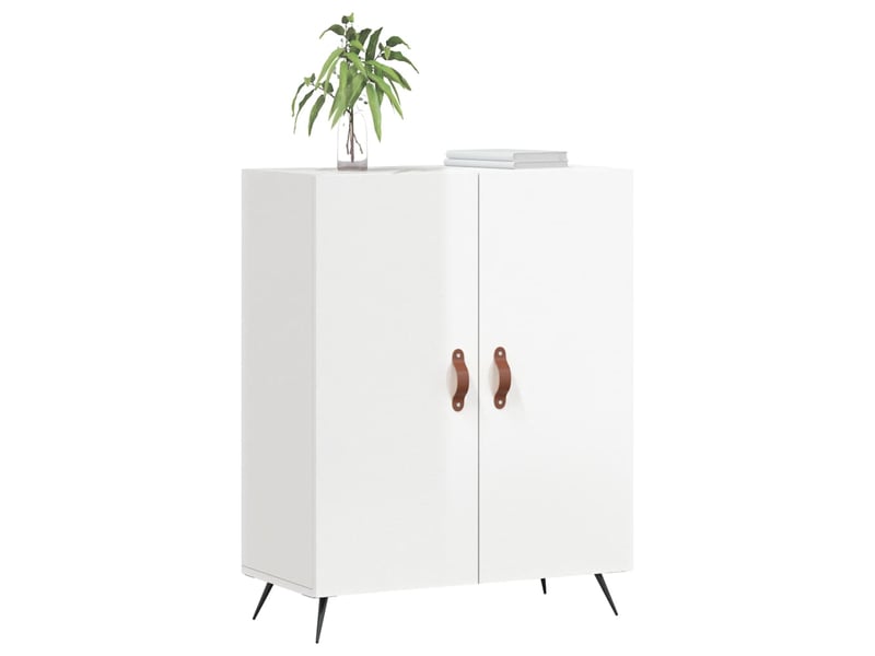  Buffet - bahut - meuble de rangement blanc brillant 69,5x34x90 cm bois d'ingénierie  - Conforama C