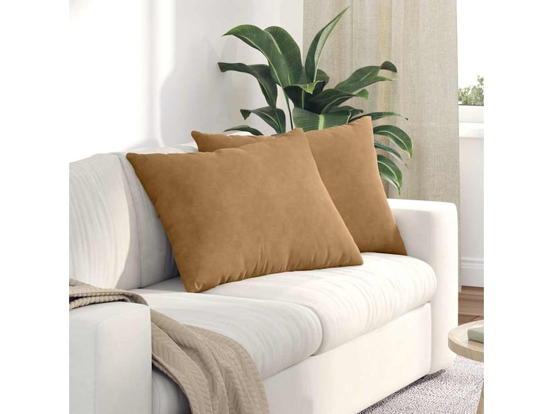 Lot de 2 coussins de canapé, coussins décoratifs marron 70 x 50 cm cf59130 - Conforama B
