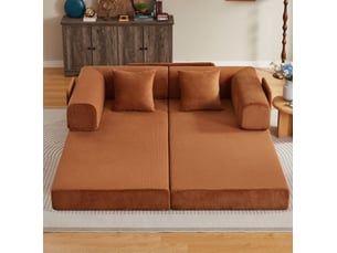 Deplimousse convertible 3 places <strong>MODENVIE</strong> <strong></strong> terracotta