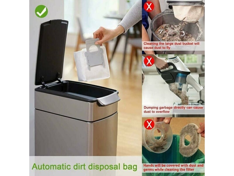  10 pièces adaptées pour irobot roomba i7 robot de balayage accessoires sac à poussière s9 sac à poussière e5 e6  - Conforama D