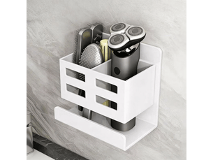Porte-brosse à dents sans perçage - convient pour les salles de bain, les cuisines, etc. - 1 pièce, blanc