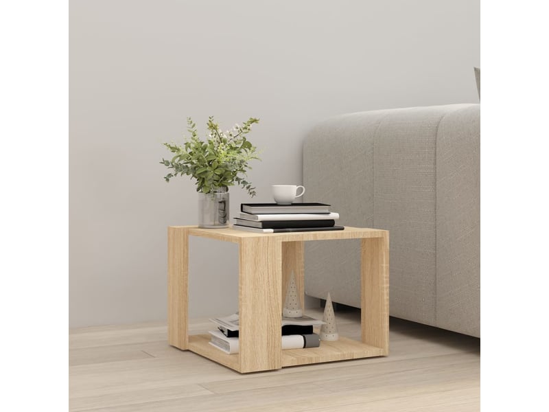  Table basse | table de salon chêne sonoma 40x40x30 cm bois d'ingénierie  - Conforama C