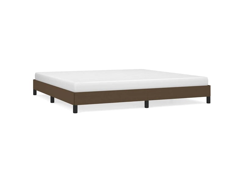  Lit double- lit adulte -  cadre de lit sans matelas marron foncé 200x200 cm tissu  - Conforama A