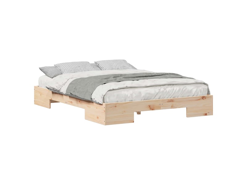  Lit double- lit adulte -  cadre de lit marron 150 x 200 cm  - Conforama A