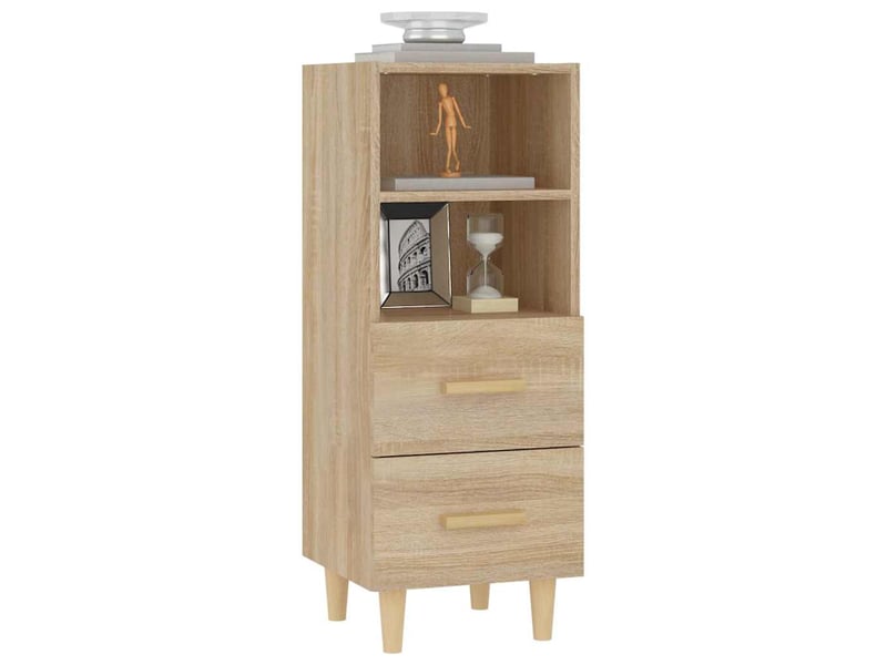  Buffet - bahut - meuble de rangement chêne sonoma 34,5x34x90 cm bois d'ingénierie  - Conforama D