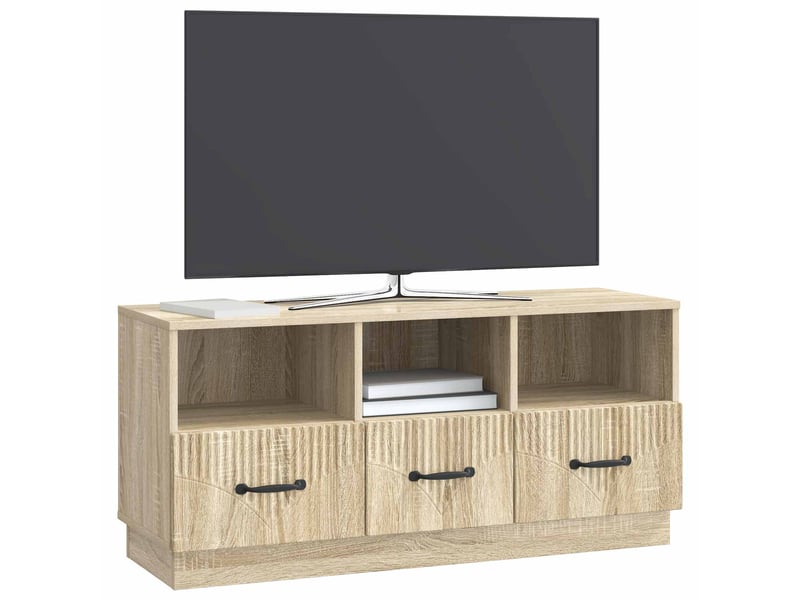  Meuble tv - banc tv - meuble de rangement chêne sonoma 102 x 34,5 x 47 cm bois d'ingénierie  - Conforama C