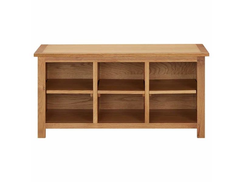  Étagère à chaussures, meuble à chaussures 90x37x45 cm bois de chêne solide  - Conforama A