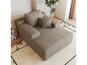 Canapé droit fixe <strong></strong> <strong></strong> 1 place Tissu beige