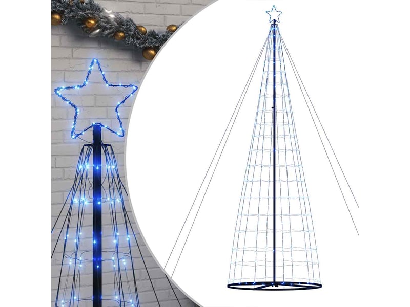 Sapin de noël, arbre de noël à led 1534 led bleu 500 cm cf60984 - Conforama A