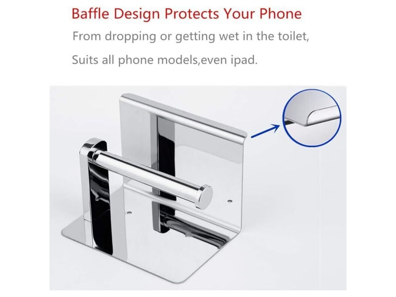  Porte-rouleau, acier inoxydable sus 304, accessoire de cuisine de salle de bain f928-03b  - Conforama D