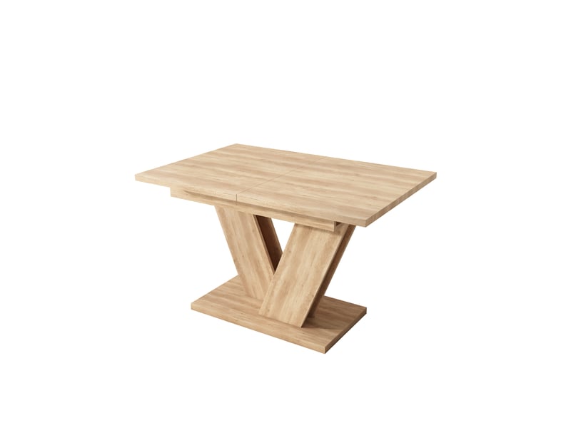  Table extensible effet chêne avec pied en v 140-180 x 80 cm Fay Lum - Conforama W