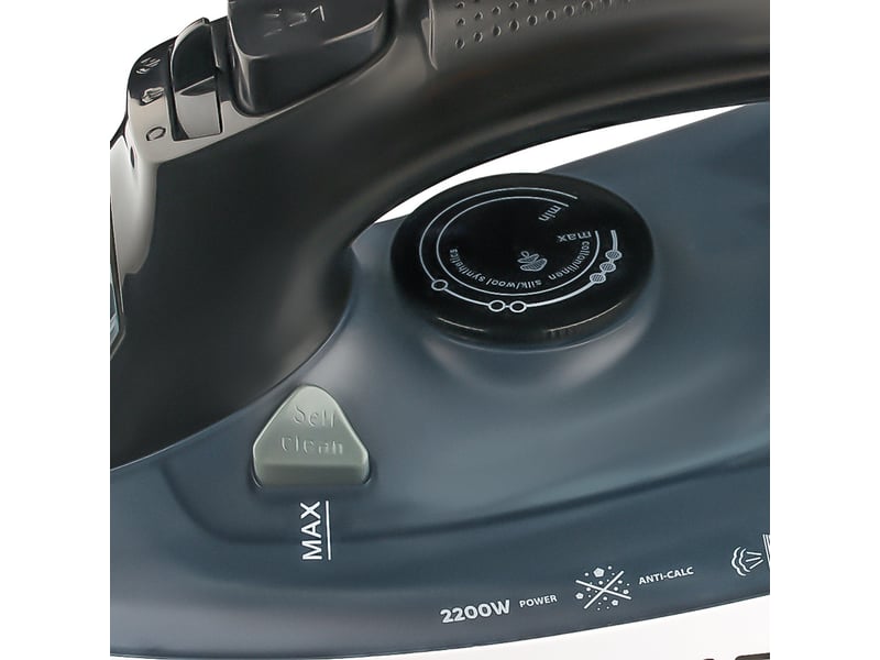  Fer à repasser vapeur sans fil, 2200 watts, semelle en céramique, avec fonction de pulvérisation d'eau et réservoir d'eau autonettoyant.  - Conforama C