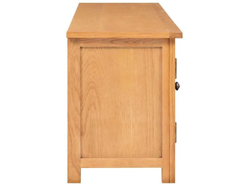  Meuble tv - banc tv - meuble de rangement 110x35x44 cm bois de chêne massif  - Conforama D
