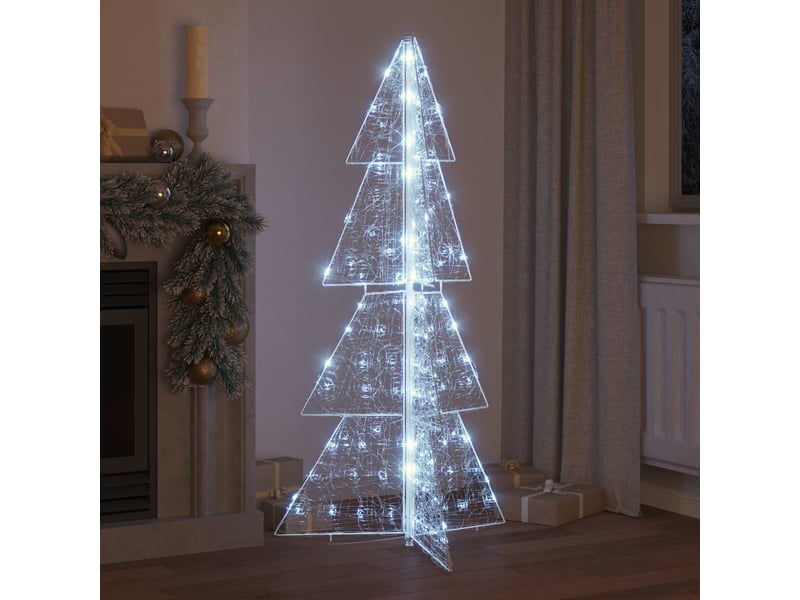  Sapin de noël - arbre de noël 160 led blanc froid 150 cm acrylique  - Conforama C