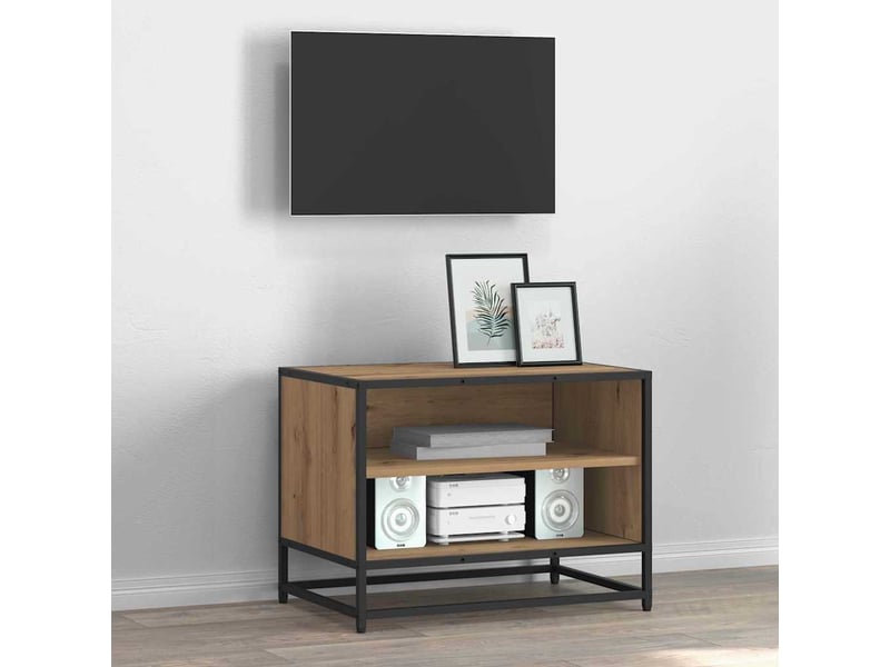  Meuble tv moderne, banc tv 61x40x46 cm chêne artisanal bois d'ingénierie  - Conforama D