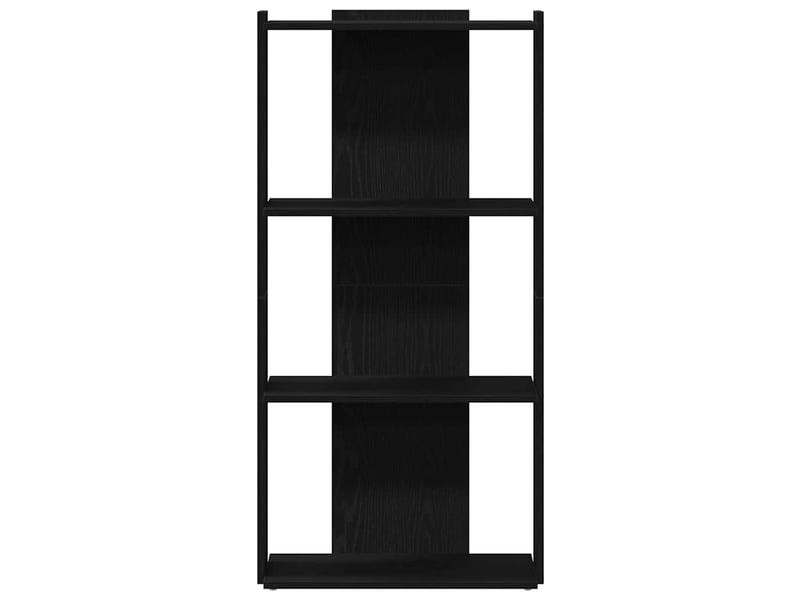  Bibliothèque à 3 niveaux, armoire à livres noir 60x30x120 cm bois d'ingénierie  - Conforama D