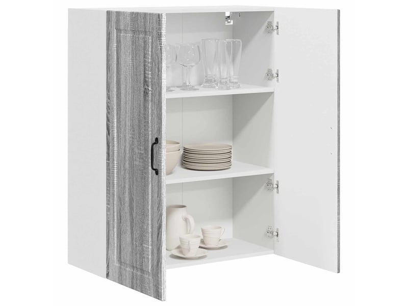  Meuble mural de cuisine, armoire de cuisine gris sonoma 80x31x100cm  - Conforama C