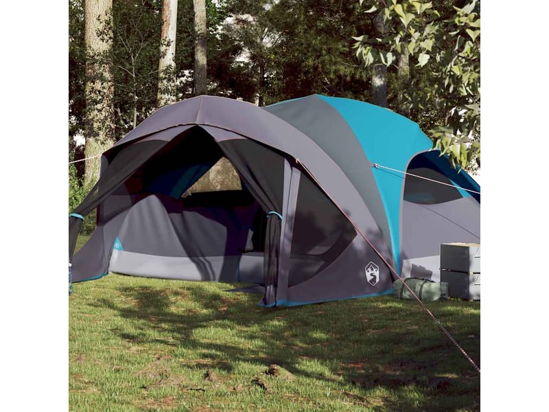 Tente de camping, tente de cabine familiale 6 personnes bleu imperméable shl85653 - Conforama B
