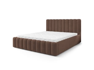 Lit coffre 180x200 cm <strong>MASSENO</strong> <strong></strong> coloris marron