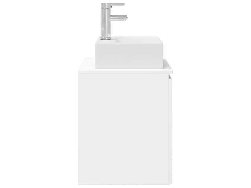 Vanité de lavabo mural, meuble de rangement blanc 49.5x41x62.5 cm shl155 - Conforama D