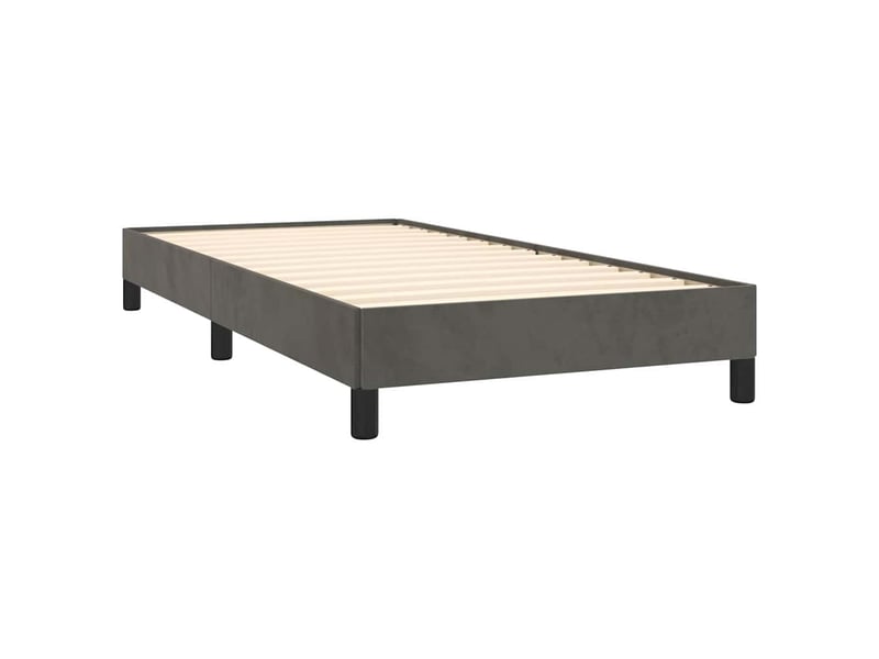  Lit simple- lit adulte -  cadre de lit sans matelas gris foncé 80x200 cm velours  - Conforama C