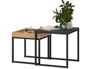 Table basse carré(e) coloris noir <strong>HAUSS SPOLE</strong> <strong></strong> - 45 cmx40 cm