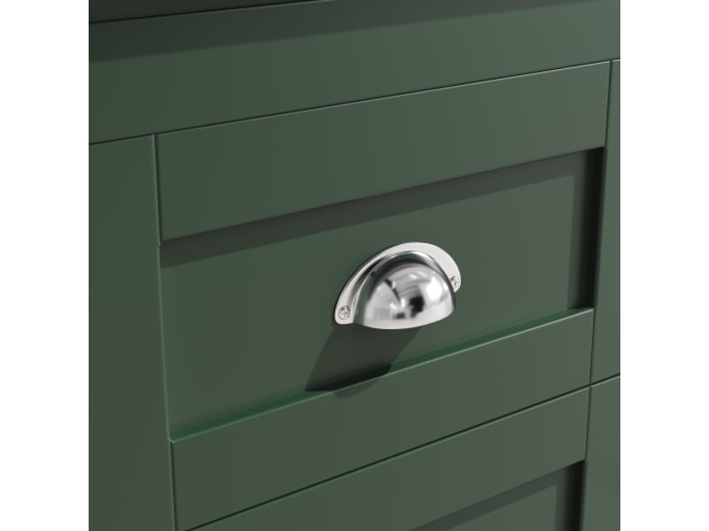  Armoire haute de cuisine verte 120x40x179 cm – buffets, portes en verre brun, éclairage led intégré  - Conforama E