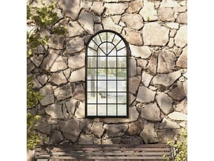 Miroir rectangulaire à fixer coloris noir <strong></strong>  <strong></strong> - 90 cm x 45 cm
