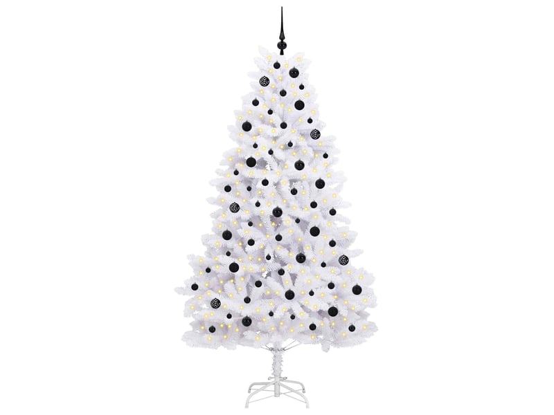  Sapin de noël, arbre de noël artificiel à branches articulées blanc 210 cm shl8728  - Conforama C