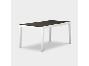 Table à manger moderne 160x90 pour 6 personnes harmony - gris foncé