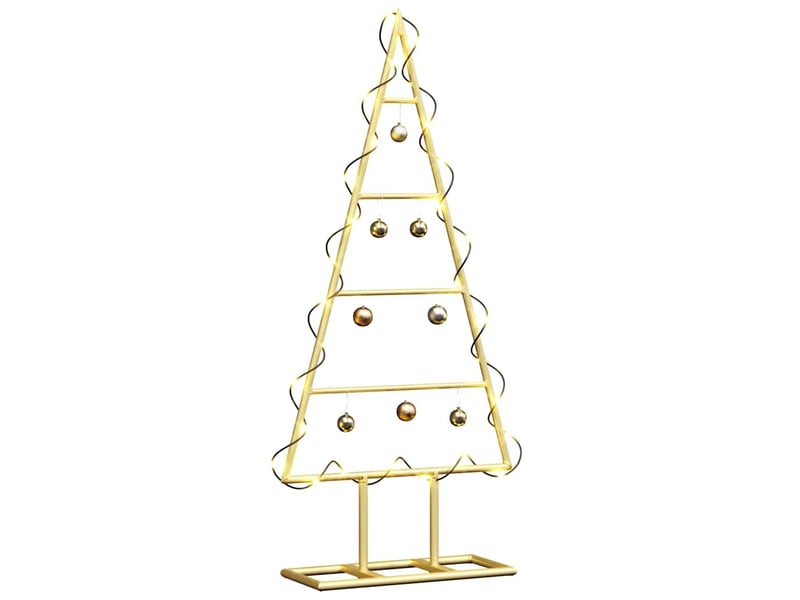  Arbre de noël, sapin de noël en métal doré 60 cm acier peint par poudre  - Conforama C