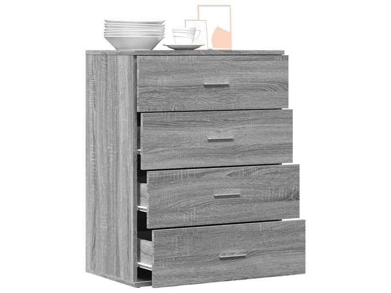  Buffet - bahut - meuble de rangement sonoma gris 60x39x80 cm bois d'ingénierie  - Conforama D