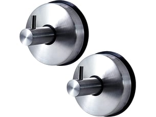 2 pièces crochet ventouse salle de bain mural acier inox porte serviette accroche torchon douche puissant cuisine patère manteau carrelage, gris