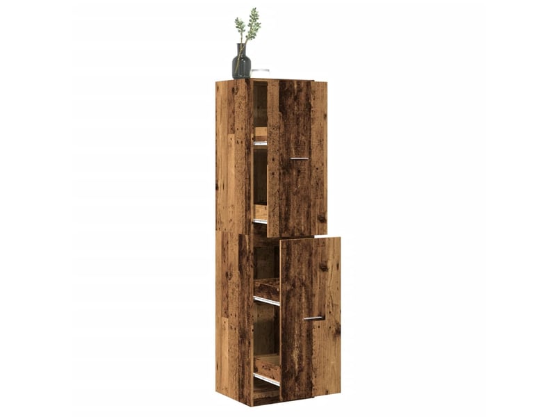  Meuble de rangement, armoire d'apothicaire vieux bois 40x41x174,5 cm bois ingénierie  - Conforama B