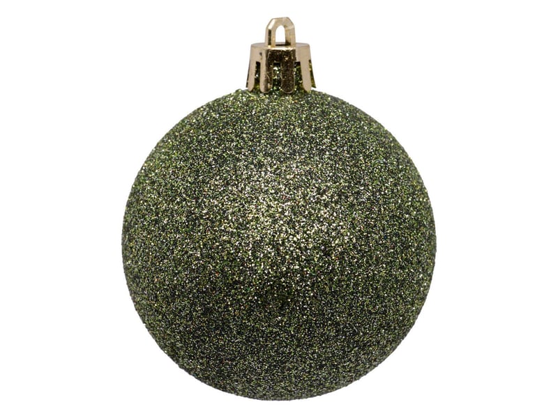  Lot de 25 boules de noël jokli 6cm vert olive  - Conforama E