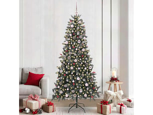 Sapin de noël - arbre de noël artificiel vert 240 cm pvc, plastique et acier