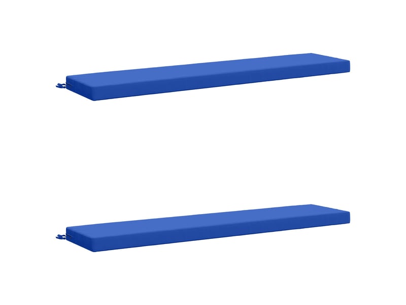  Lot de 2 coussins de banc, coussins d'assise soest 100 % polyester bleu royal cf57144  - Conforama A
