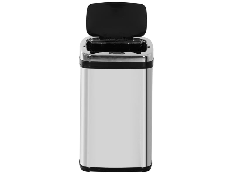 Poubelle automatique 30 l en acier inoxydable argenté avec capteur infrarouge, pour gestion hygiénique des déchets - Conforama A
