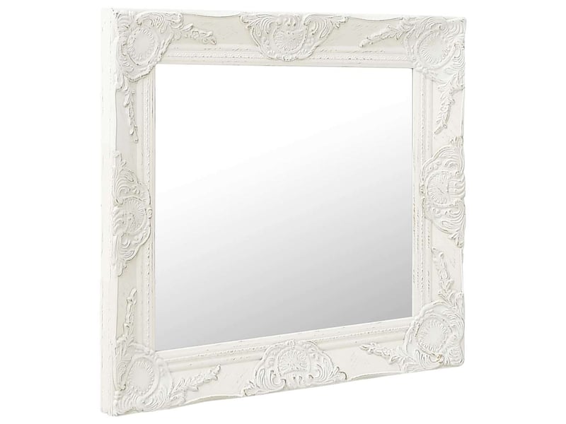  Miroir mural style baroque 50x50 cm blanc cf62882  - Conforama A